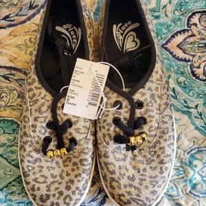 Leopard sparkle sneakers